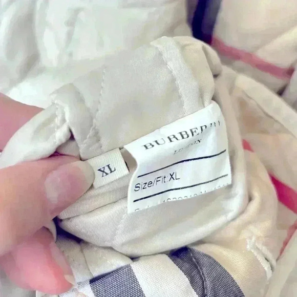 Burberry Nova Check Diamond Quilted Beige Barn Button Jacket Coat Size XL - Picture 12 of 14